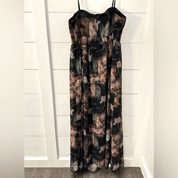 Y2K VINTAGE SPIN DOCTOR L renaissance art 2 wear woman a-line maxi dress - Picture 7 of 16